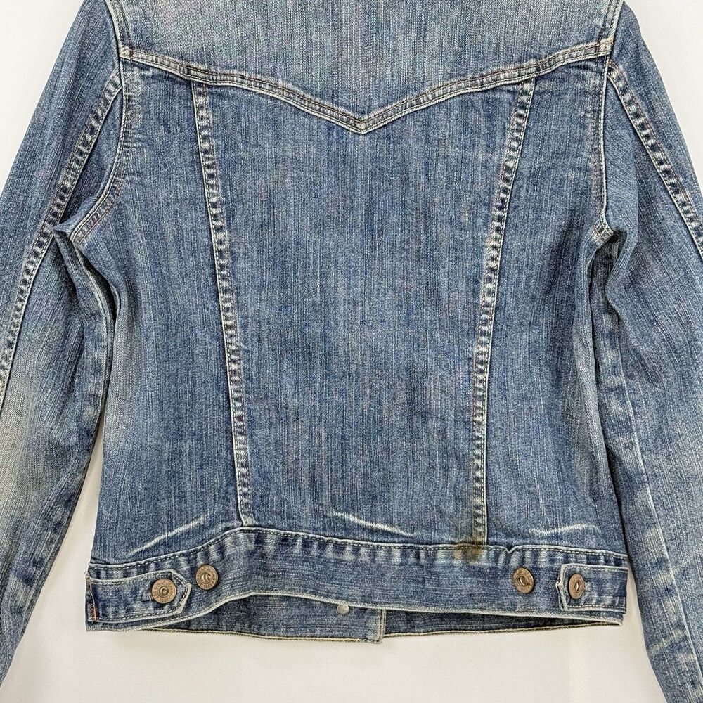 Gap Womens Stretch Denim Jean Jacket Y2K Size Small Vintage Trucker - Picture 7 of 16